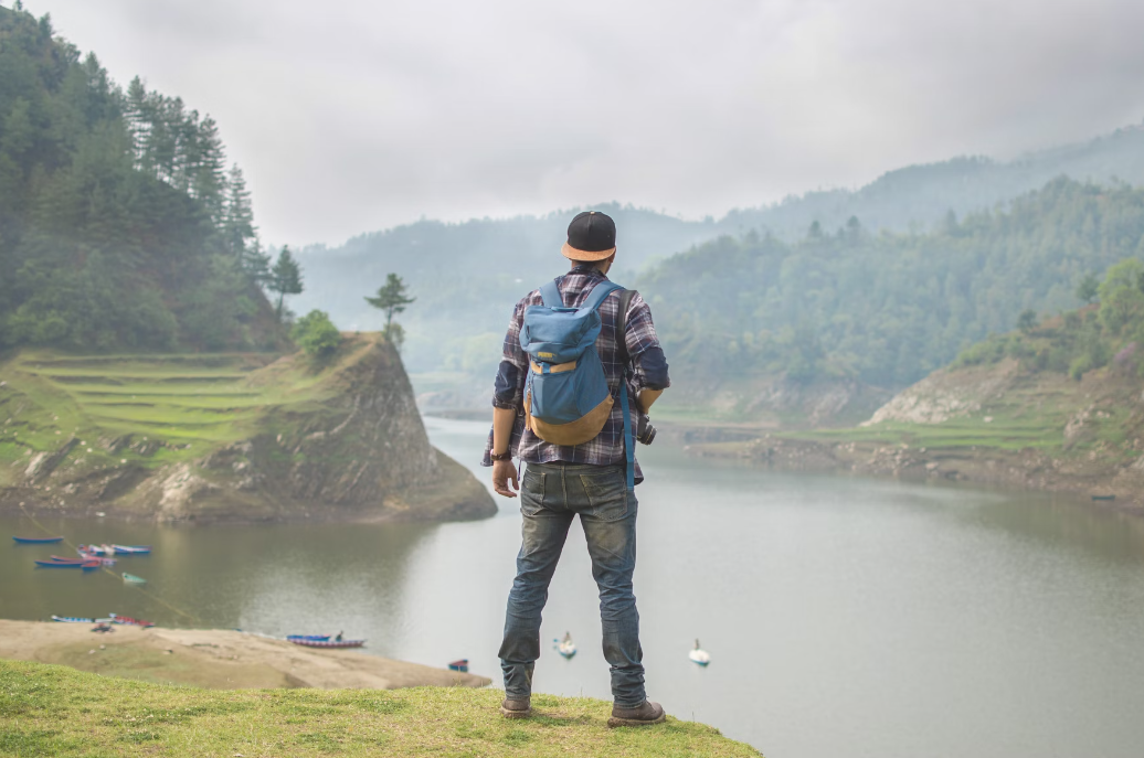 A person traveling after using an emergency passport service.