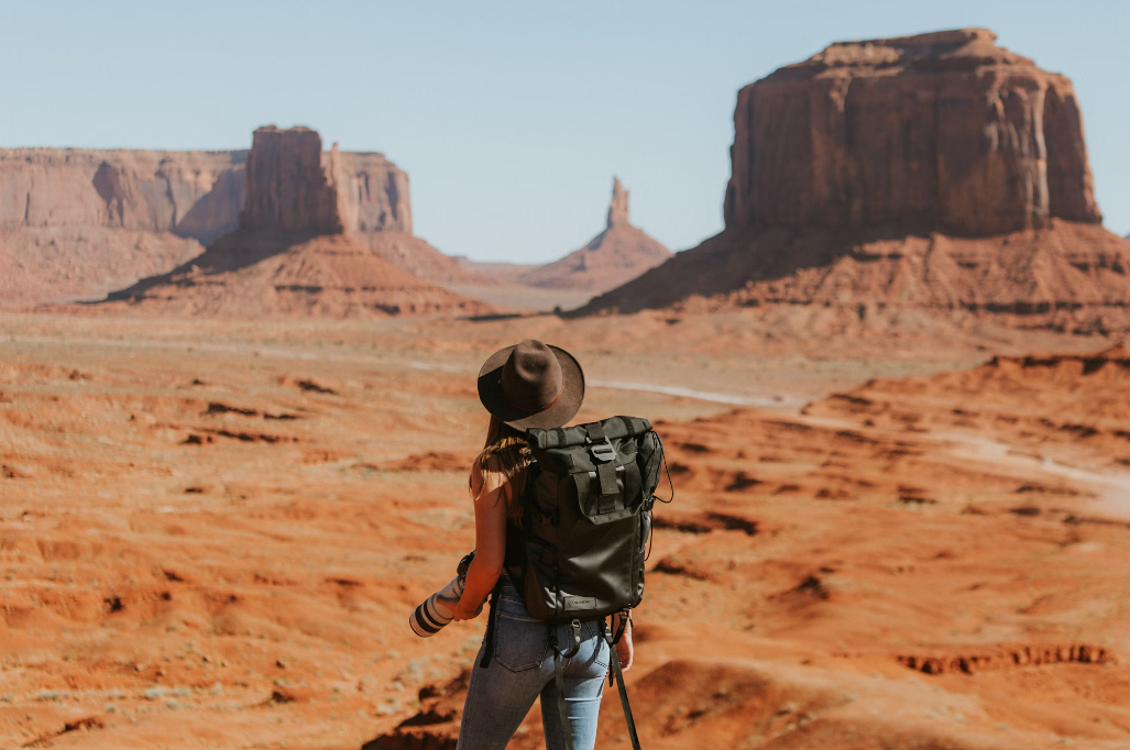 A person on a solo trip after using an emergency passport service.