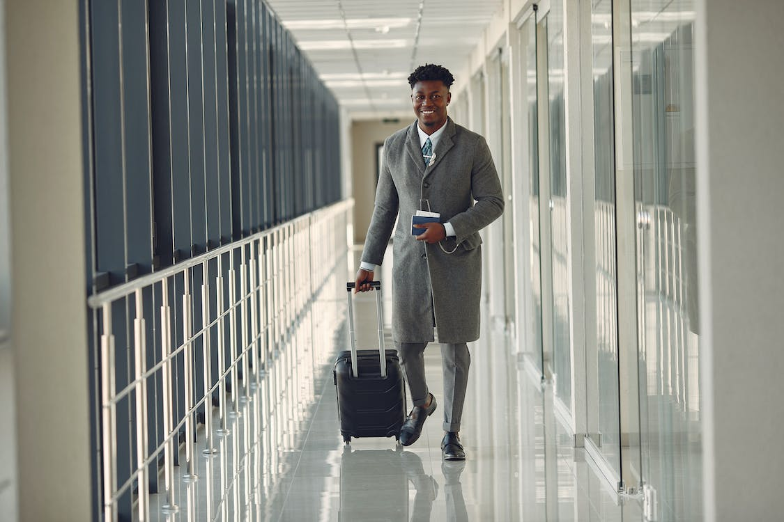A man travelling