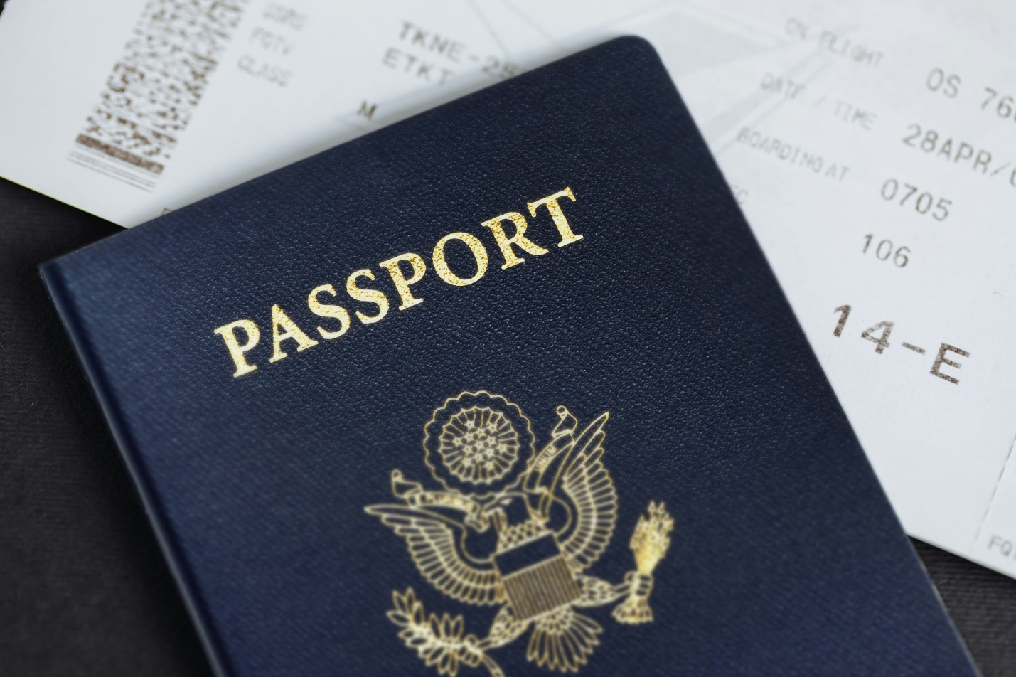 a closeup shot of an American Passport